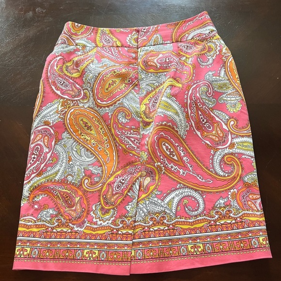 Charter Club Pink and Orange Knee-Length Pencil Skirt - Picture 4 of 4